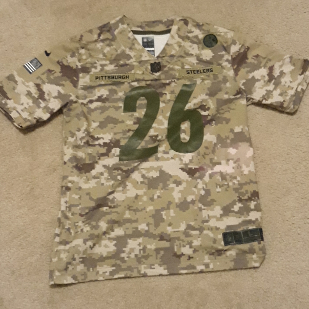 Authentic Steelers leveon bell military jersy